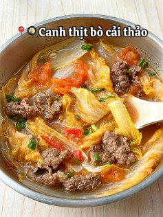 Canh bò cải thảo thơm ngọt, đậm đà vị nhà