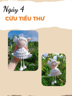 Chart móc len Cừu Tiểu Thư dễ thương và đơn giản