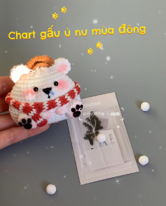 Chart móc len gấu bông đáng yêu cho mùa đông