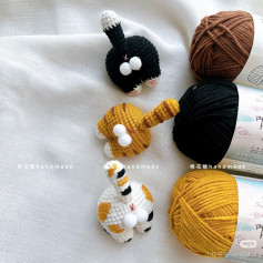 Chart móc len hình mèo dễ thương với hình dáng ngộ nghĩnh