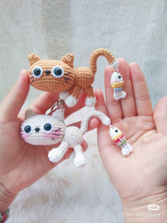 Chart móc len mèo tôm dễ thương với hướng dẫn chi tiết