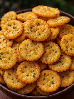 Cheesy Garlic Ritz Snacks