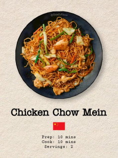 Chinese Chicken Chow Mein recipe 🍜🇨🇳