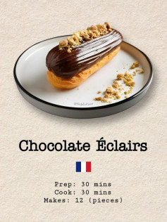 Chocolate Éclair Recipe 🍫🇲🇫