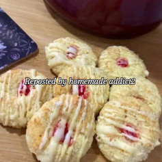 Coconut Cherry Bliss with White Chocolate Drizzle