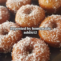 Coconut-Glazed Cinnamon Ring Doughnuts Delight