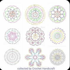 Collection of Nine Intricate Crochet Mandala Patterns