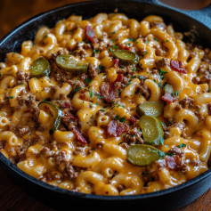 Creamy Cheeseburger Mac & Cheese Skillet