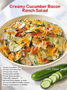 Creamy Cucumber Bacon Ranch Salad