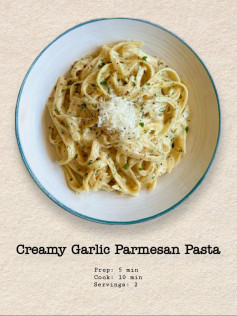 Creamy Garlic Parmesan Pasta Recipe 🍝🇮🇹