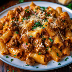 Creamy Sausage Rigatoni