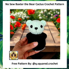 Create Baxter the Bear Cactus with Easy No-Sew Crochet Pattern