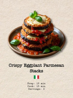 Crispy Eggplant Parmesan Stacks Recipe 😋🇮🇹