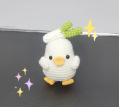 Crochet Adorable Duck with Green Onion Amigurumi Pattern