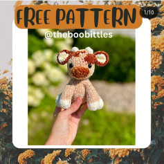 Crochet Amigurumi Cow Free Pattern for Beginners