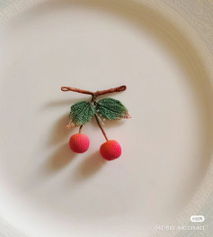 Crochet Cherry Pattern with Leaves - Detailed Tutorial