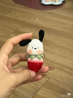 Crochet Cute Rabbit with Strawberry Amigurumi Pattern