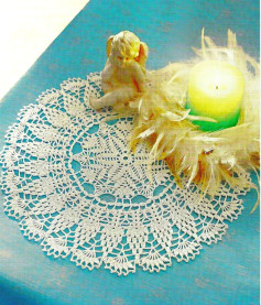 Crochet lace doily. Collection.