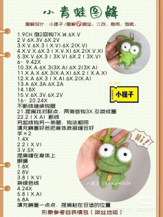 Crochet Pattern for Cute Green Frog Keychain