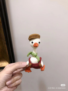 Crochet Pattern for Cute Little Goose with Hat