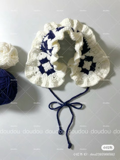 Crochet Pattern for Elegant Ruffled Collar with Floral Details