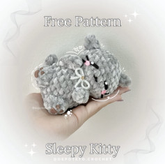 Crochet Your Own Sleepy Kitty with This Free Pattern