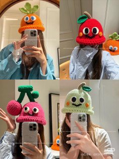 Cute Crochet Hats with Fruit and Vegetable Designs