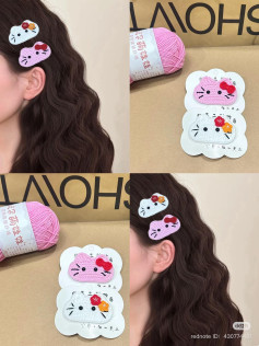 Cute Crochet Kitty Hair Clips for Charming Hairstyles