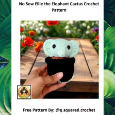 Cute Elephant Cactus Crochet Pattern - No Sewing Required!