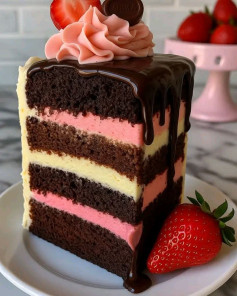 Delicia de Chocolate y Fresa con Ganache