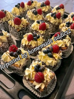 Delicious Chocolate Coconut Lamingtons with Fresh Berries