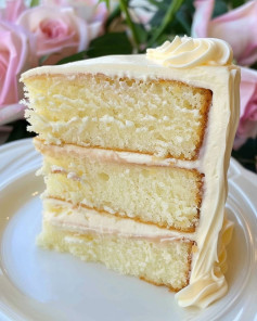 Dreamy Vanilla Velvet Layer Cake