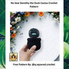 Easy Crochet Pattern for Cute Duck Cactus Toy