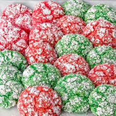 Festive Christmas Crinkle Cookies with Whipped Delight