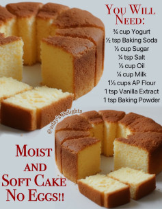Fluffy Yogurt Delight: Egg-Free Moist Cake