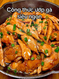 Gà om xì dầu thơm lừng, đậm đà vị gừng tỏi