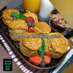 Golden Buttermilk Scones with Fresh Berries