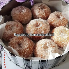 Golden Coconut Delight Doughnuts with Vanilla Syrup