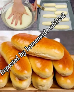 Golden Homemade Hot Dog Buns with Sesame Touch