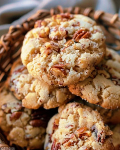Golden Pecan Bliss: Buttery Cookie Delights