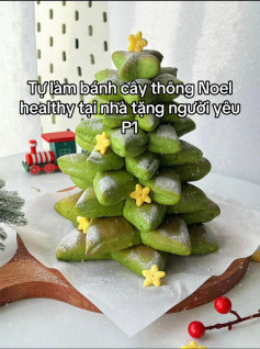 Green Christmas Tree Cake - Festive & Healthy Delight