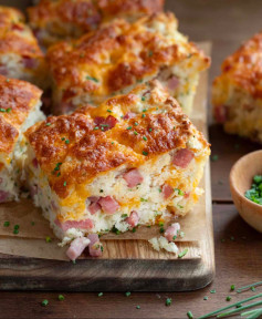 Ham and Cheese Butter Swim Biscuits