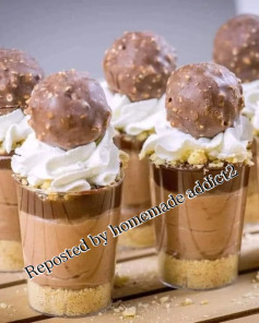 Hazelnut Chocolate Dream Parfait with Ferrero Rocher