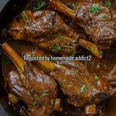 Herb-Infused Lemon Lamb Shanks Delight