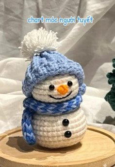 Hướng dẫn chi tiết móc len người tuyết đáng yêu cho mùa đông