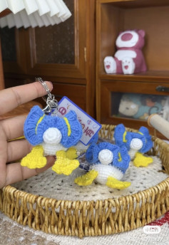 Hướng dẫn móc khóa mông vịt dễ thương chi tiết từng bước