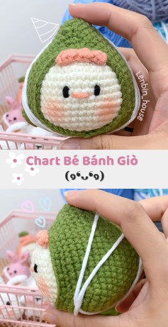Hướng dẫn móc len Bé Bánh Giò dễ thương