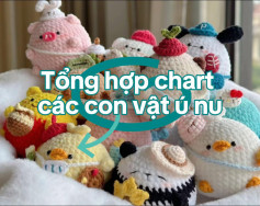 Hướng dẫn móc len các con vật dễ thương cho người mới bắt đầu