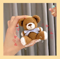 Hướng dẫn móc len gấu bông nhỏ xinh dễ thương cho người mới bắt đầu