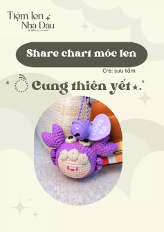 Hướng dẫn móc len hình cung thiên yết dễ thương cho móc khóa.